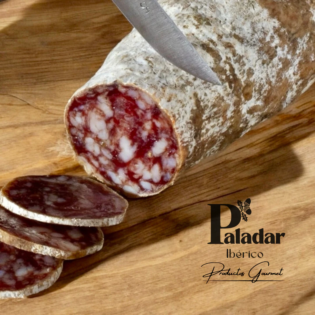 Comprar Embtd Salchichon bellota logo, Cortado a cuchillo cortado por Raul Piriz para Paladar Iberico