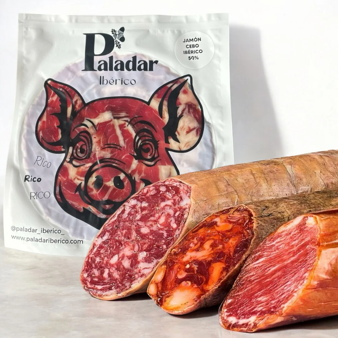 Comprar Lote jamon cebo + embutidos cebo , Cortado a cuchillo por Raul Piriz para Paladar Iberico